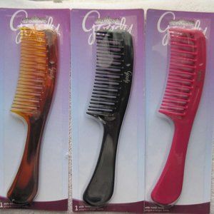 Plastic Curved Wide Spaced Teeth Detangling Comb
